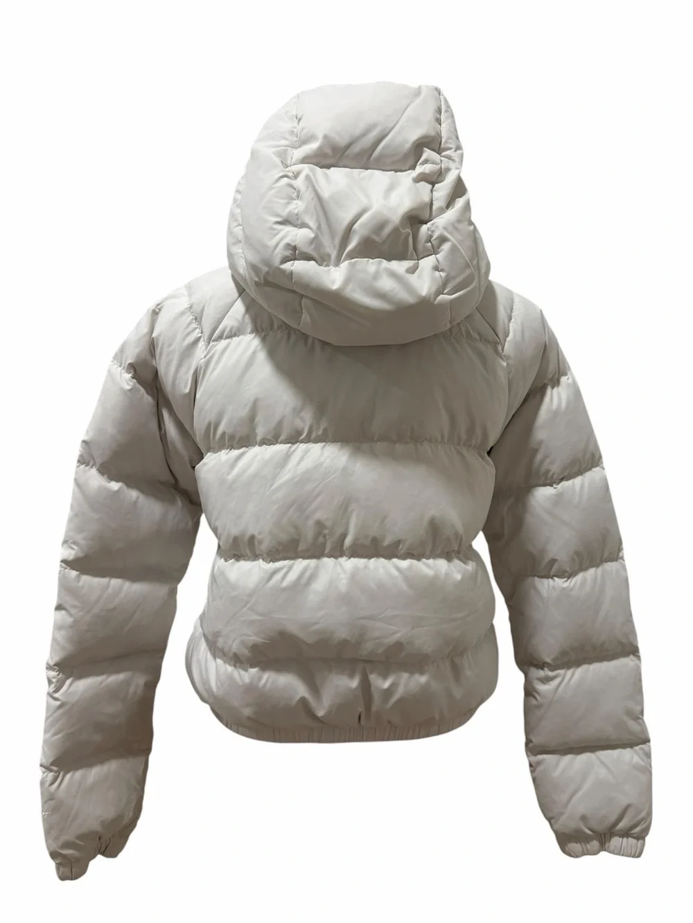 The North Face Hydrenalite Down Hooded Puffer Jacket White Dune Small
